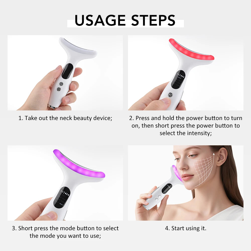LED Neck & Face Lifting Device (EMS)