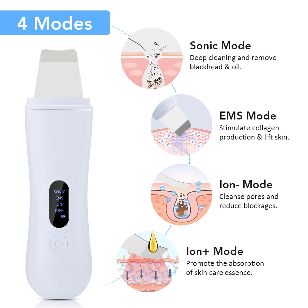 Ultrasonic Skin Scrubber & Microcurrent Pore Cleaner